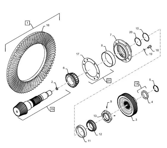 87385427 - Кольцо 8,4мм дистанц. хвостовика гл. пары моста задн. T8T8./Mg.