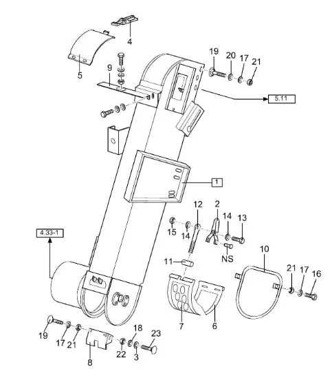 9850477 - крышка нижняя торцевая