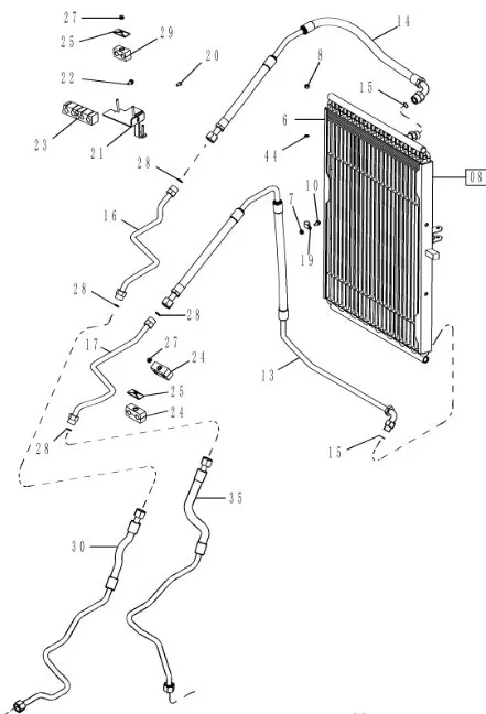87542938 - Шланг гидравл. радиат. масл. T8/Mg.